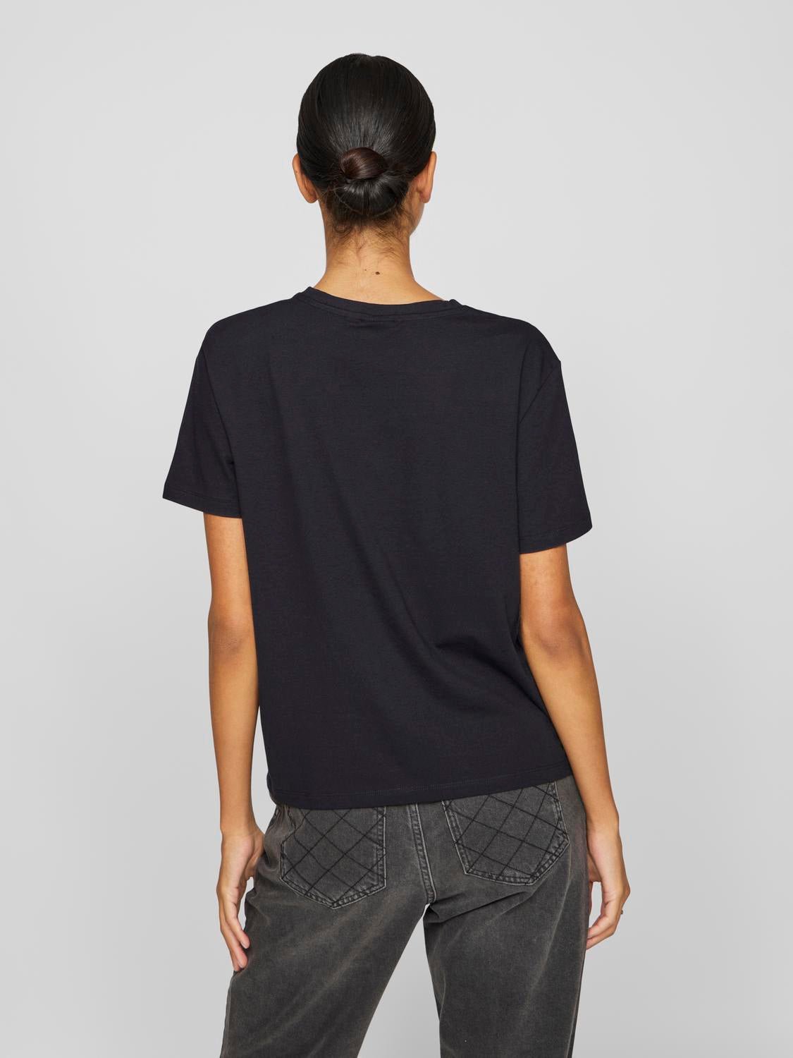 VINORA T-Shirt - Black Beauty - VERO MODA & VILA Bergvik
